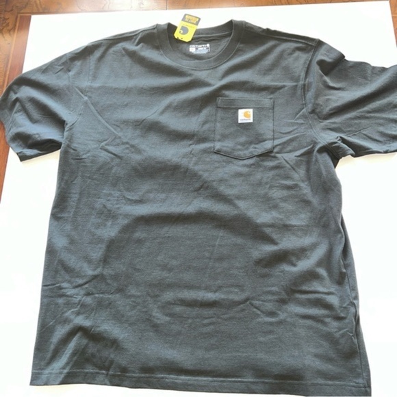 NWT CARHARTT MEN'S LIGHT BLUE LOOSE FIT HEAVYWEIGHT POCKET T-SHIRT SIZE XXL (V) - Picture 1 of 4